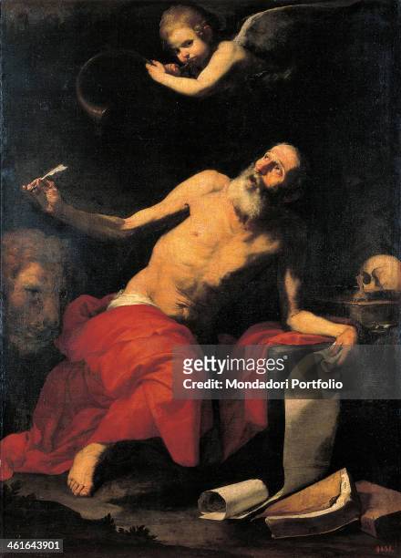 St. Jerome, by Jusepe de Ribera also known as Spagnoletto 17th Century, oil on canvas, 185 x 133 cm. Russia, St. Petersburg, The State Hermitage...