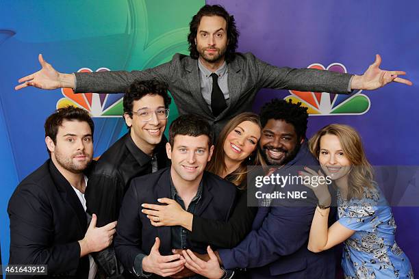 NBCUniversal Press Tour, January 2015 -- "Undateable" -- Pictured: David Fynn, Rick Glassman, Brent Morin, Chris D'Elia , Bianca Kajlich, Ron...