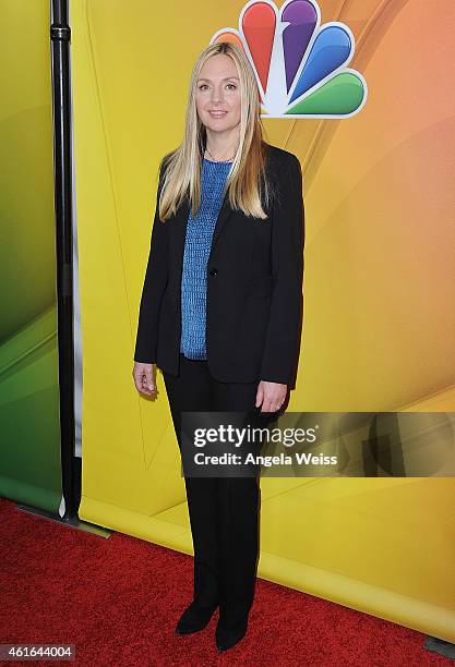 Actress Hope Davis arrives at NBCUniversal's 2015 Winter TCA Tour - Day 2 at The Langham Huntington Hotel and Spa on January 16, 2015 in Pasadena,...