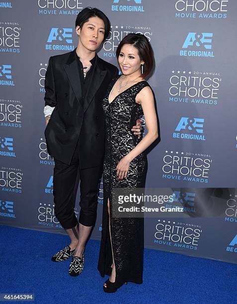 Takamasa Ishihara and Melody Ishihara arrives at the 20th Annual Critics' Choice Movie Awards at Hollywood Palladium on January 15, 2015 in Los...