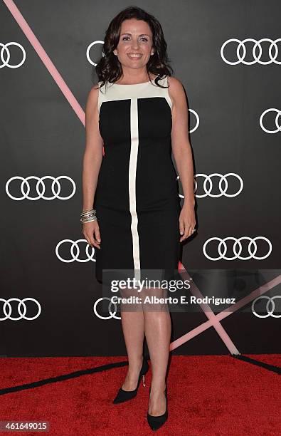 Actress Jenni Pulos arrives to Audi Celebrates Golden Globes Weekend at Cecconi's Restaurant on January 9, 2014 in Los Angeles, California.