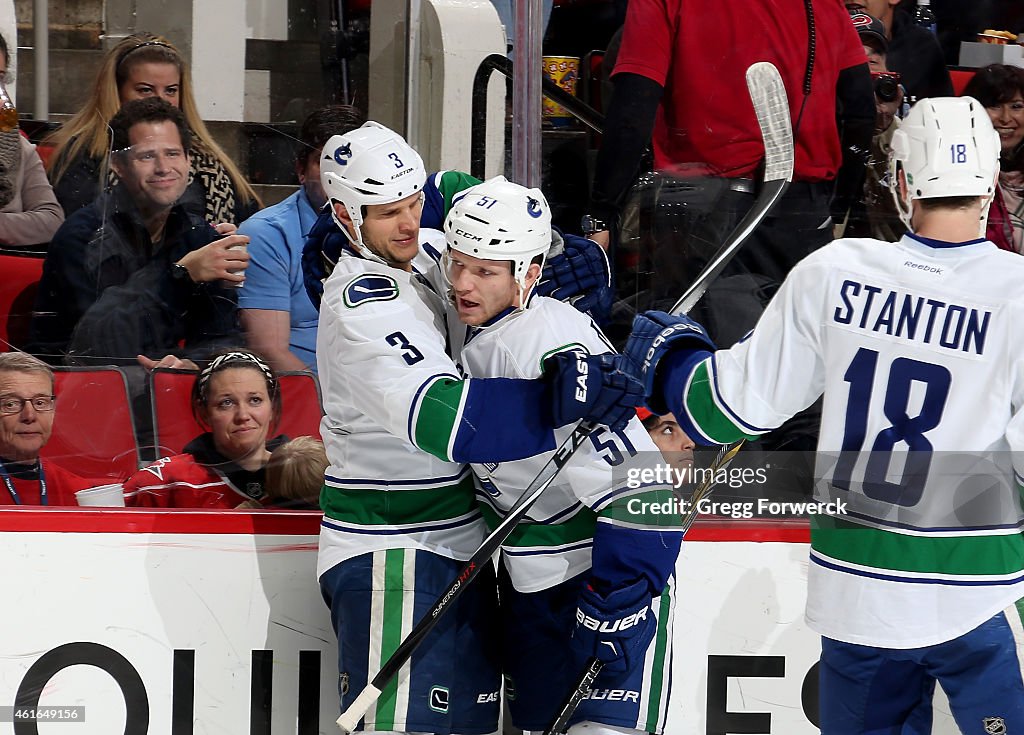 Vancouver Canucks v Carolina Hurricanes