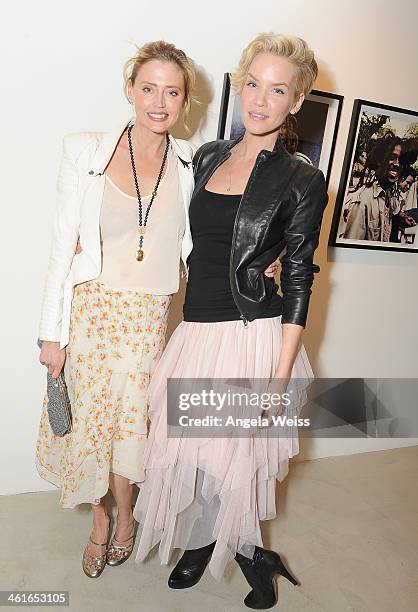 Actors Estella Warren and Ashley Scott attend 'Bob Marley: I And Eye, The Photos Of Kim Gottlieb-Walker,1975-1976' Private Preview Reception at KM...