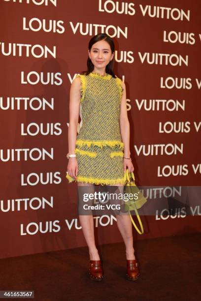 Actress Liu Shishi attends Louis Vuitton store opening ceremony at Galaxy Mall on January 9, 2014 in Tianjin, China.