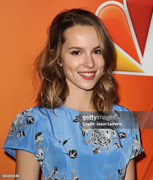 Actress Bridgit Mendler attends the NBCUniversal 2015 press tour at The Langham Huntington Hotel and Spa on January 16, 2015 in Pasadena, California.