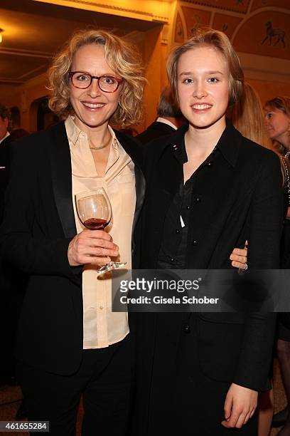 Juliane Koehler and her daughter Fanny Koehler during the Bavarian Film Award 2015 on January 16, 2015 in Munich, Germany.