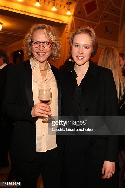 Juliane Koehler and her daughter Fanny during the Bavarian Film Award 2015 on January 16, 2015 in Munich, Germany.