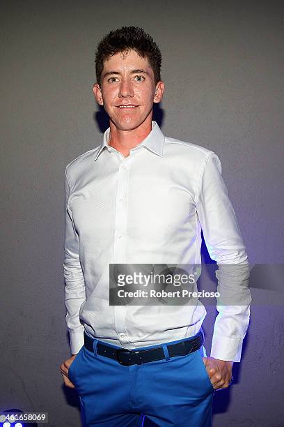 John-Patrick Smith of Australia arrives at the 2014 Australian Open player party at The Spice Markets on January 10, 2014 in Melbourne, Australia.