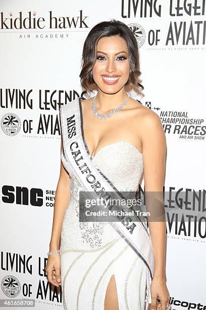 Natasha Martinez arrives at the 12th Annual "Living Legends of Aviation" Awards held at The Beverly Hilton Hotel on January 16, 2015 in Beverly...