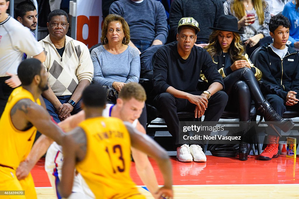 Celebrities At The Los Angeles Clippers Game