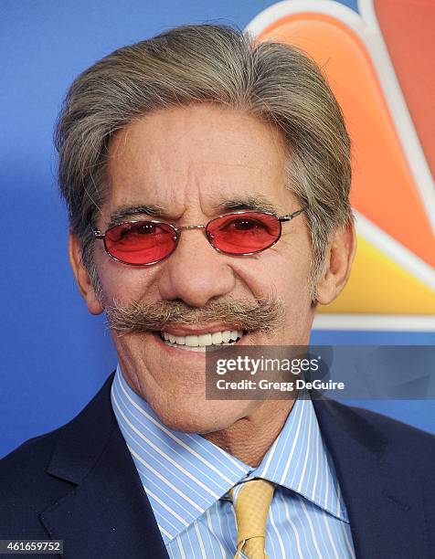 Personality Geraldo Rivera arrives at day 2 of the NBCUniversal 2015 Press Tour at The Langham Huntington Hotel and Spa on January 16, 2015 in...