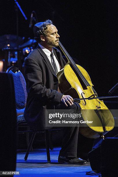 Michael Fitzpatrick attends Shabbat Service Honoring Paris Terrorist Victims And The Legacy Of Dr. Martin Luther King, Jr. At Saban Theatre on...