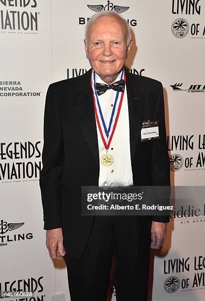 Aviator Bruce Whitman attends the 12th Annual "Living Legends of Aviation" at The Beverly Hilton Hotel on January 16, 2015 in Beverly Hills,...