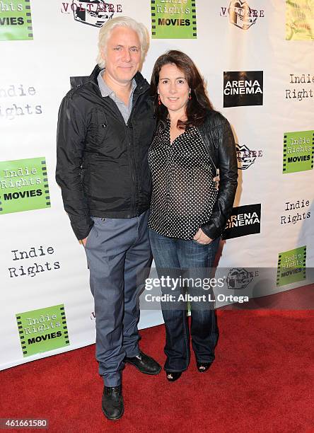 Philippe Brenninkmeyer and Tara Lynn Orr arrive for the Screening Of "Pretty Rosebud" held at Arena Cinema Hollywood on January 16, 2015 in...