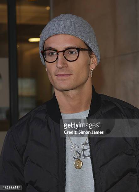 Oliver Proudlock sighting at the BBC studios on January 17, 2015 in London, England.