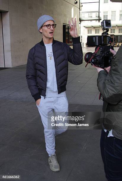 Oliver Proudlock sighting at the BBC studios on January 17, 2015 in London, England.