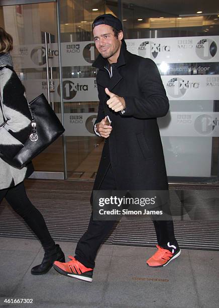 Spencer Matthews sighting at the BBC studios on January 17, 2015 in London, England.