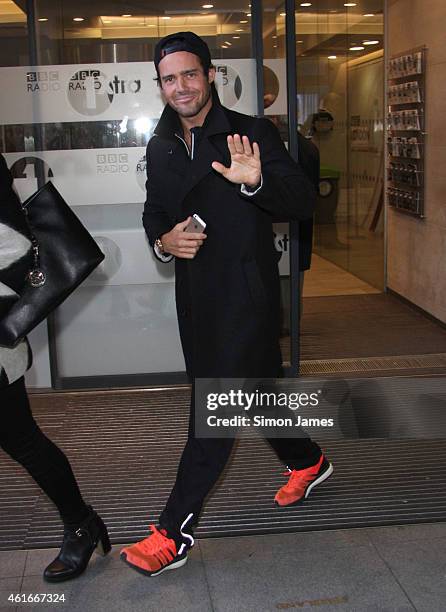 Spencer Matthews sighting at the BBC studios on January 17, 2015 in London, England.
