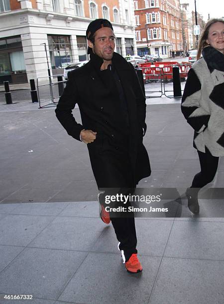 Spencer Matthews sighting at the BBC studios on January 17, 2015 in London, England.