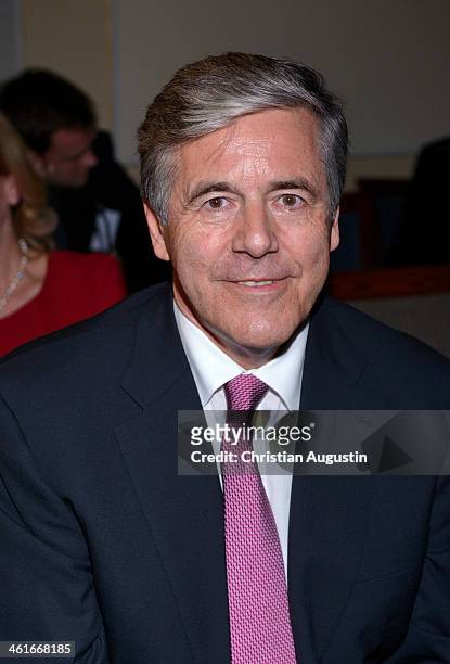 Josef Ackermann attends New Year Reception of publisher Klaus Schuemann at Hotel Louis C. Jacob on January 9, 2014 in Hamburg, Germany.