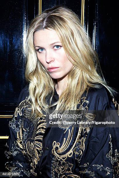 Model/actress Kiera Chaplin is photographed for Madame Figaro on September 29, 2013 in Paris, France. Jacket . PUBLISHED IMAGE. CREDIT MUST READ:...
