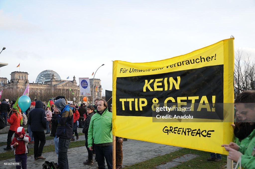 Protest against TTIP and Industrial Agriculture in Berlin