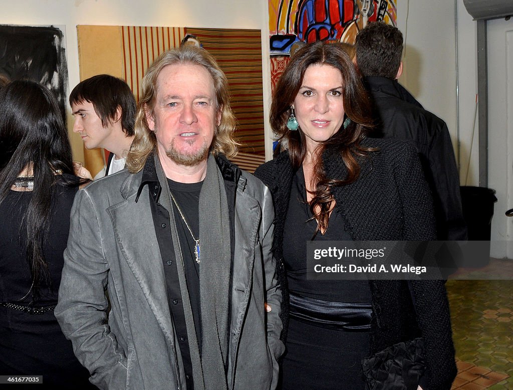Iron Maiden guitarist Adrian Smith with wife Natalie attend artist... News Photo - Getty Images