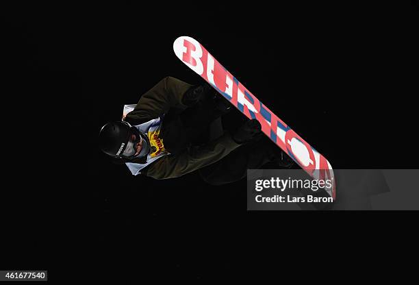 David Habluetzel of Switzerland competes during the Men's Halfpipe Final of the FIS Freestyle Ski and Snowboard World Championship 2015 on January...