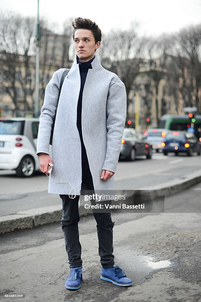 Tom Ruegger Style Thomas Reichegger poses wearing a self designed coat and Topman shoes ...