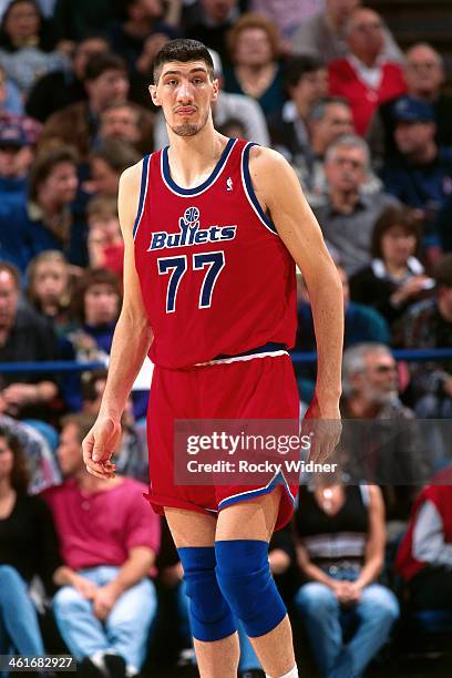 Gheorghe Muresan of the Washington Bullets stands during a game played on March 3, 1996 at Arco Arena in Sacramento, California. NOTE TO USER: User...