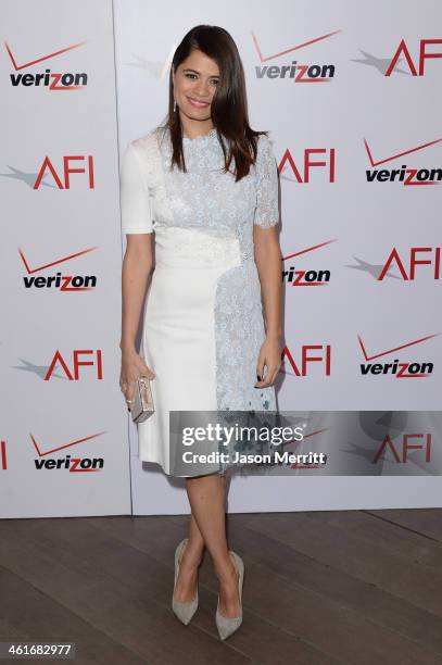 Actress Melonie Diaz attends the 14th annual AFI Awards Luncheon at the Four Seasons Hotel Beverly Hills on January 10, 2014 in Beverly Hills,...