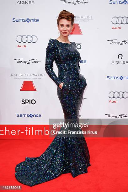 Nadeshda Brennicke attends the German Film Ball 2015 on January 17, 2015 in Munich, Germany.