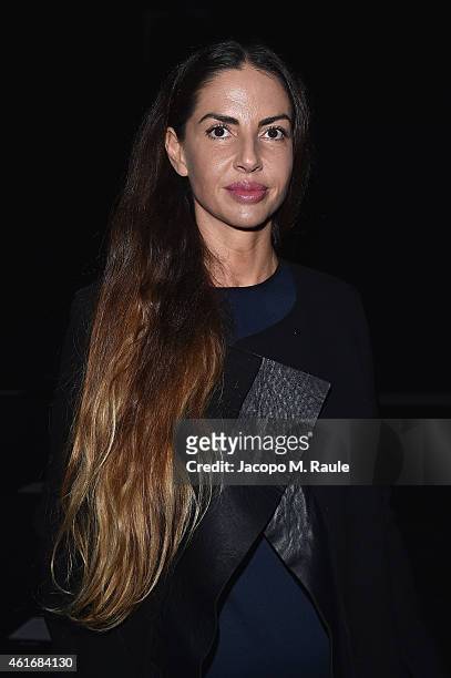 Benedetta Mazzini attends the Neil Barret Show during the Milan Menswear Fashion Week Fall Winter 2015/2016 on January 17, 2015 in Milan, Italy.