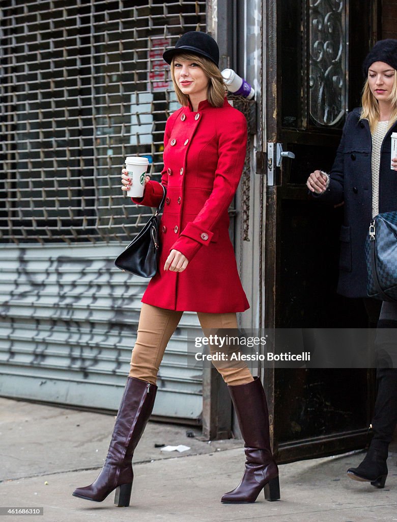 Celebrity Sightings In New York City - January 17, 2015