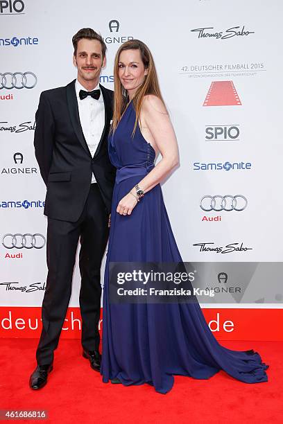 Max von Thun and his sister Gioia von Thun attend the German Film Ball 2015 on January 17, 2015 in Munich, Germany.