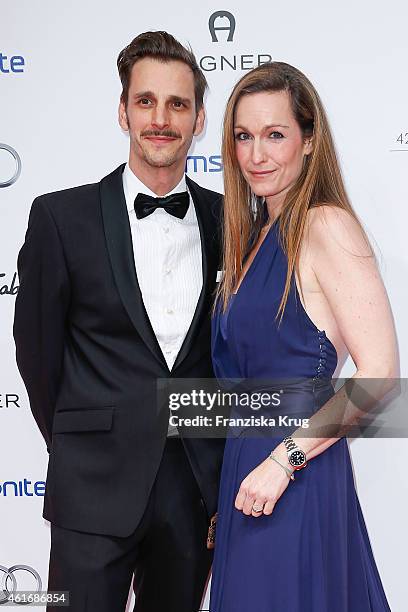 Max von Thun and his sister Gioia von Thun attend the German Film Ball 2015 on January 17, 2015 in Munich, Germany.