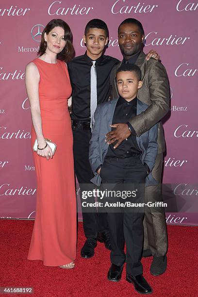 Actor David Oyelowo, wife Jessica Oyelowo, sons Asher Oyelowo and Caleb Oyelowo arrive at the 26th Annual Palm Springs International Film Festival...