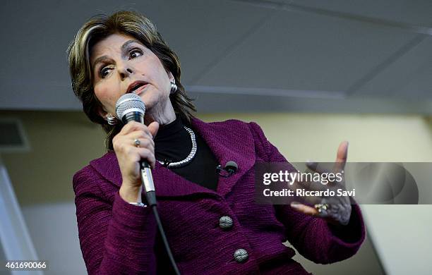 Gloria Allred holds a press conference with Beth Ferrier, alleged victim of Bill Cosby on January 17, 2015 in Denver, Colorado.