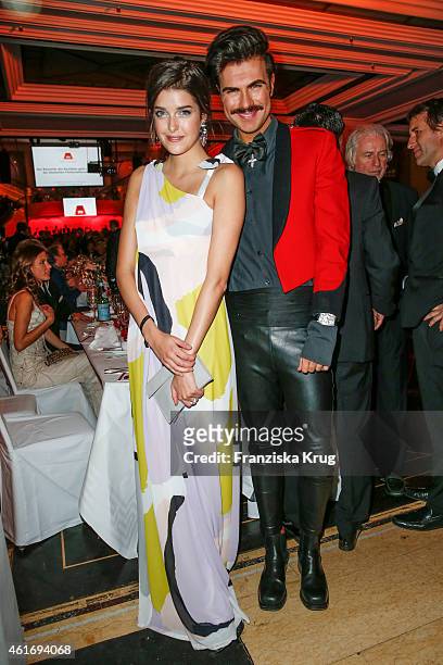 Marie Nasemann and Andre Borchers attend the German Film Ball 2015 on January 17, 2015 in Munich, Germany.