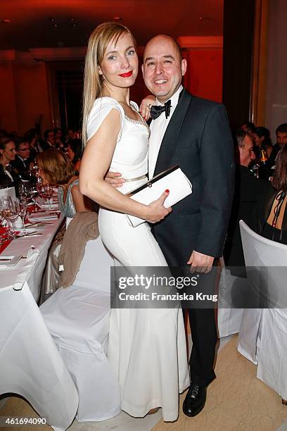 Nadja Uhl and Kay Bockhold attend the German Film Ball 2015 on January 17, 2015 in Munich, Germany.