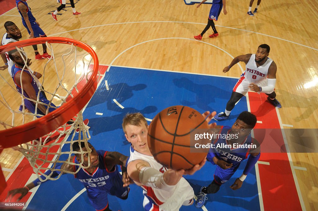 Philadelphia 76ers v Detroit Pistons