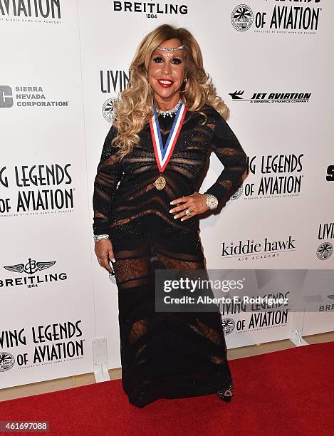 Aviator Lynn Tiltonattends the 12th Annual "Living Legends of Aviation" at The Beverly Hilton Hotel on January 16, 2015 in Beverly Hills, California.