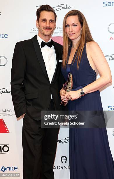 Max von Thun and his sister Gioia von Thun during the German Filmball 2015 at Hotel Bayerischer Hof on January 17, 2015 in Munich, Germany.