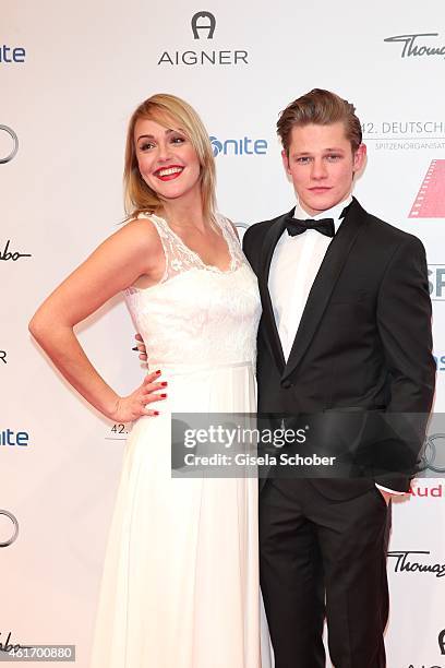 Alwara Hoefels, Max von der Groeben during the German Filmball 2015 at Hotel Bayerischer Hof on January 17, 2015 in Munich, Germany.