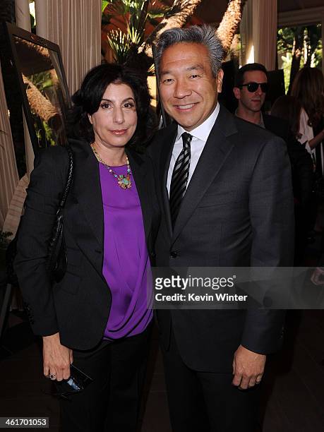 Warner Bros. Pictures Worldwide Marketing and International Distribution President Sue Kroll and Warner Bros. Pictures CEO Kevin Tsujihara attend the...