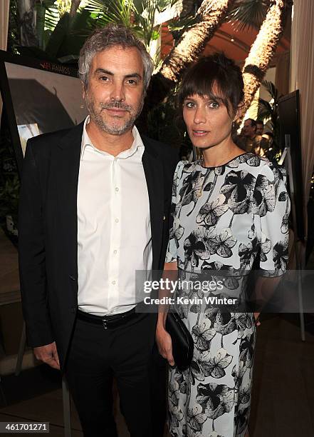 Director Alfonso Cuaron and author Sheherazade Goldsmith attend the 14th annual AFI Awards Luncheon at the Four Seasons Hotel Beverly Hills on...