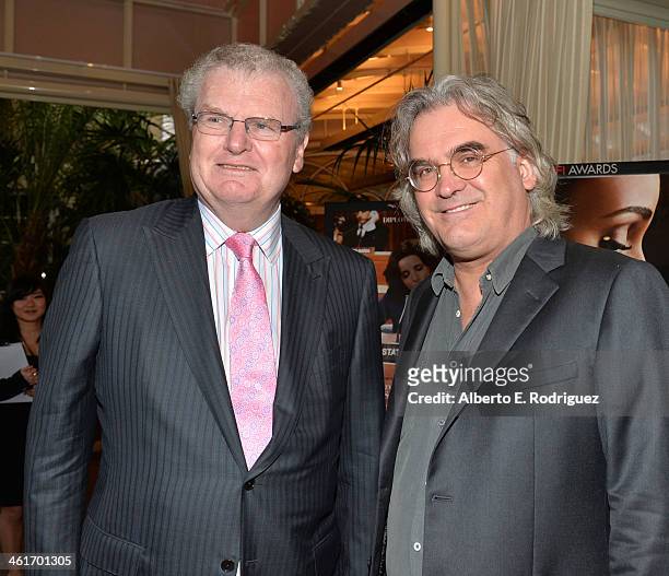 Chairman of the Board, Sony Corporation and AFI Board of Trustees Chair Sir Howard Stringer and director Paul Greengrass attend the 14th annual AFI...