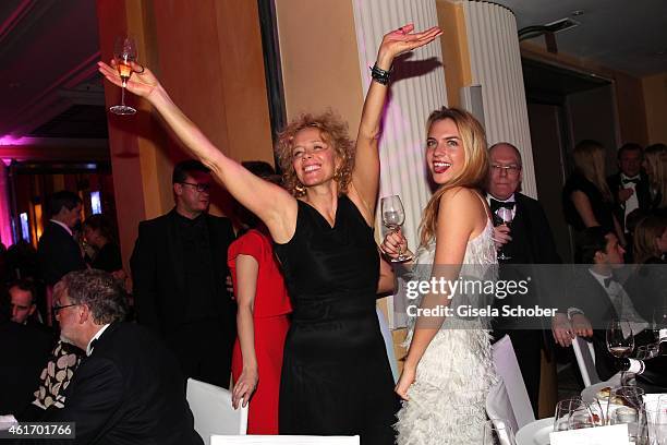 Katja Riemann and her daughter Paula Riemann during the German Filmball 2015 at Hotel Bayerischer Hof on January 17, 2015 in Munich, Germany.