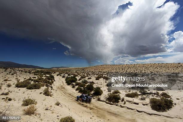 Ronan Chabot and Gilles Pillot of France for SMG Buggy Red Bull Rally Team compete in the Dakar Rally during Day 5 of the 2014 Dakar Rally on January...