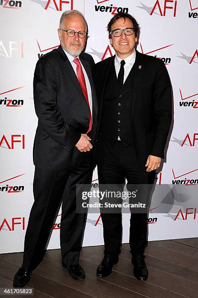 Film editor Jay Cassidy and director David O. Russell attend the 14th annual AFI Awards Luncheon at the Four Seasons Hotel Beverly Hills on January...